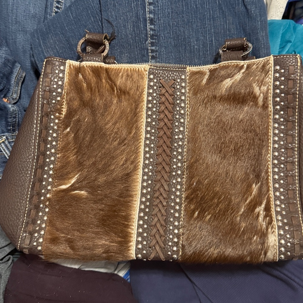 Trinity Ranch Cowhide Western Purse